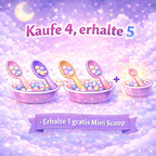 4x Scoops + 1 mini scoop gratis