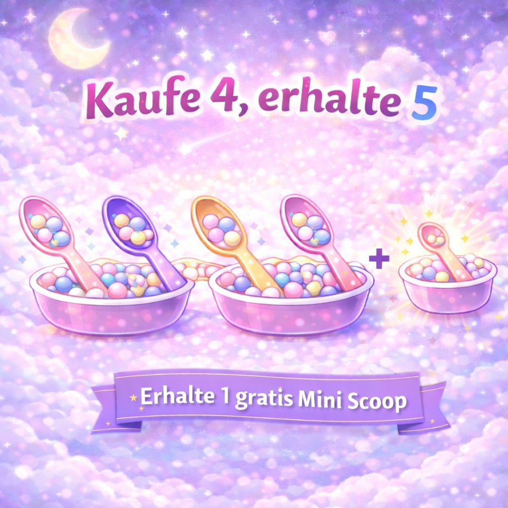 4x Scoops + 1 mini scoop gratis